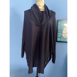 BOGO Spense navy cowl neck tunic L NWTS